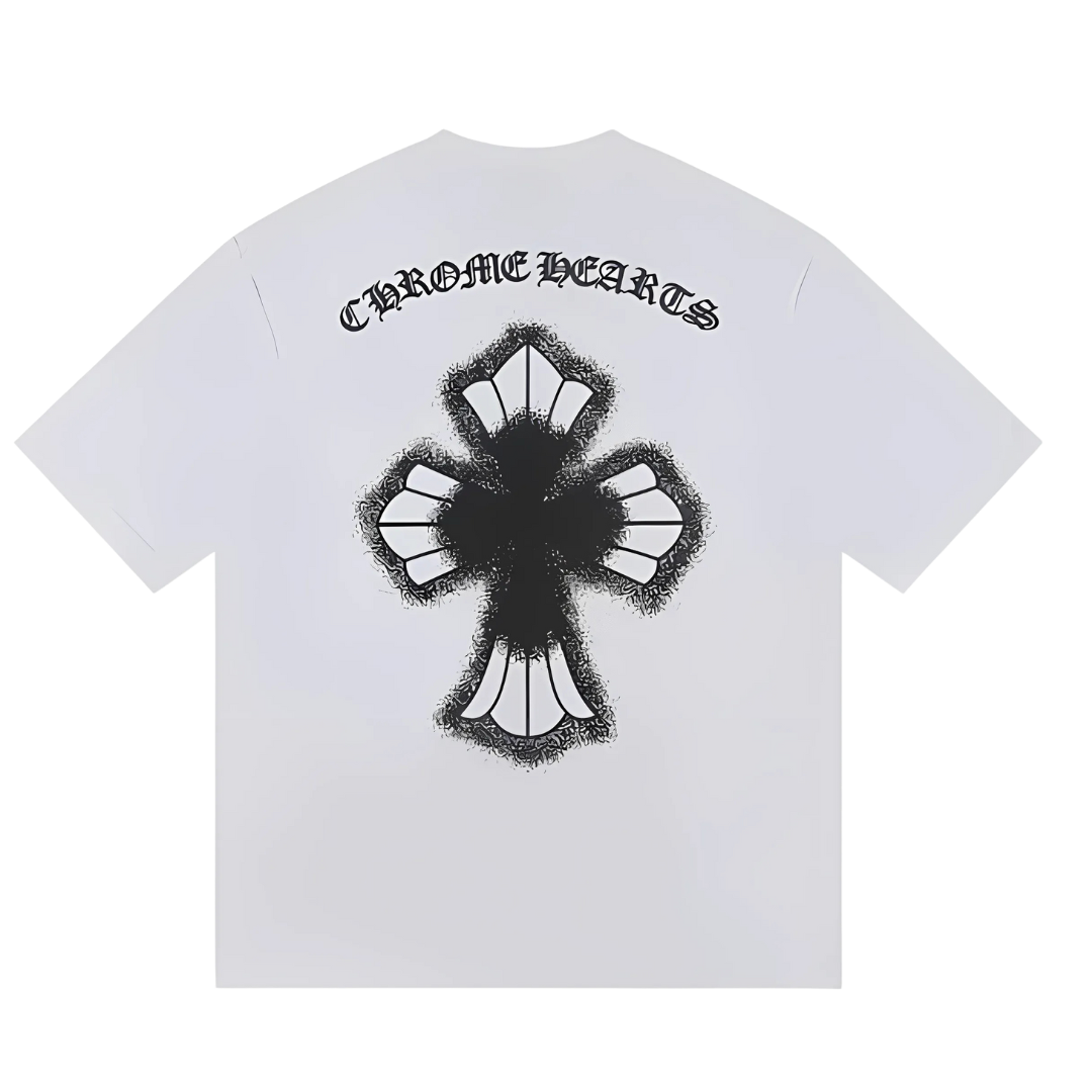 Chrome Hearts Embroidery Leather Cross Patch T-Shirt