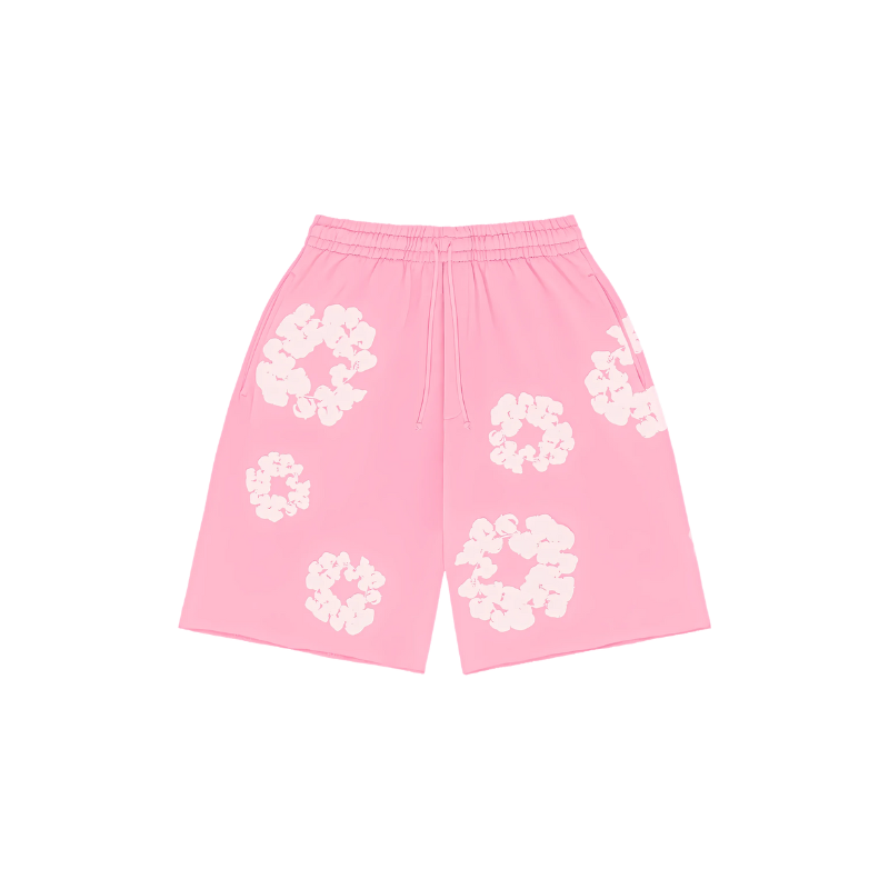 Denim Tears Cotton Wreath Shorts (pink)