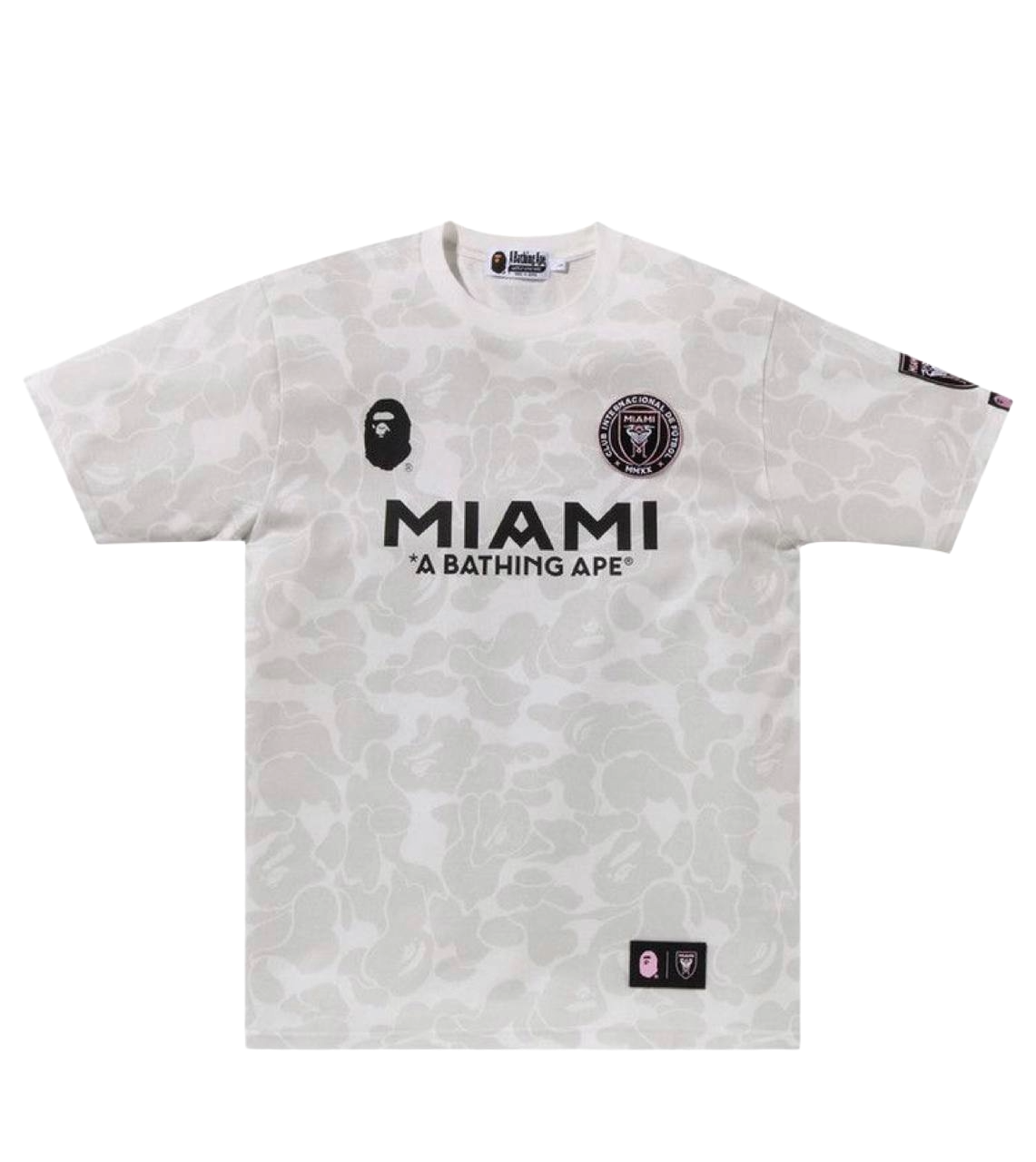 BAPE x Inter Miami CF Camo White Tee