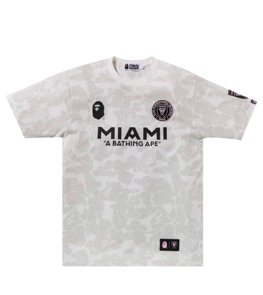BAPE x Inter Miami CF Camo White Tee