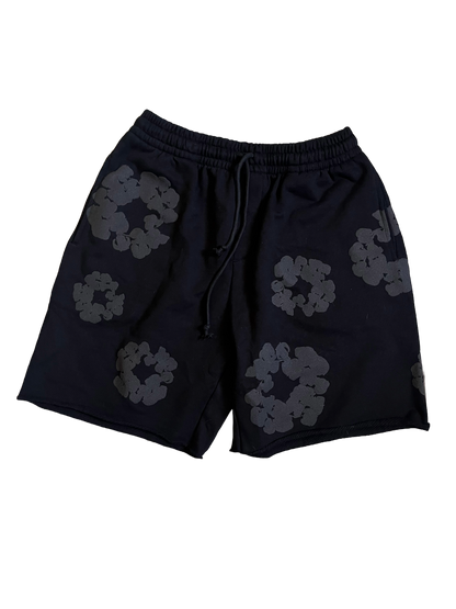 Denim Tears Cotton Wreath Shorts (Monochrome Black)