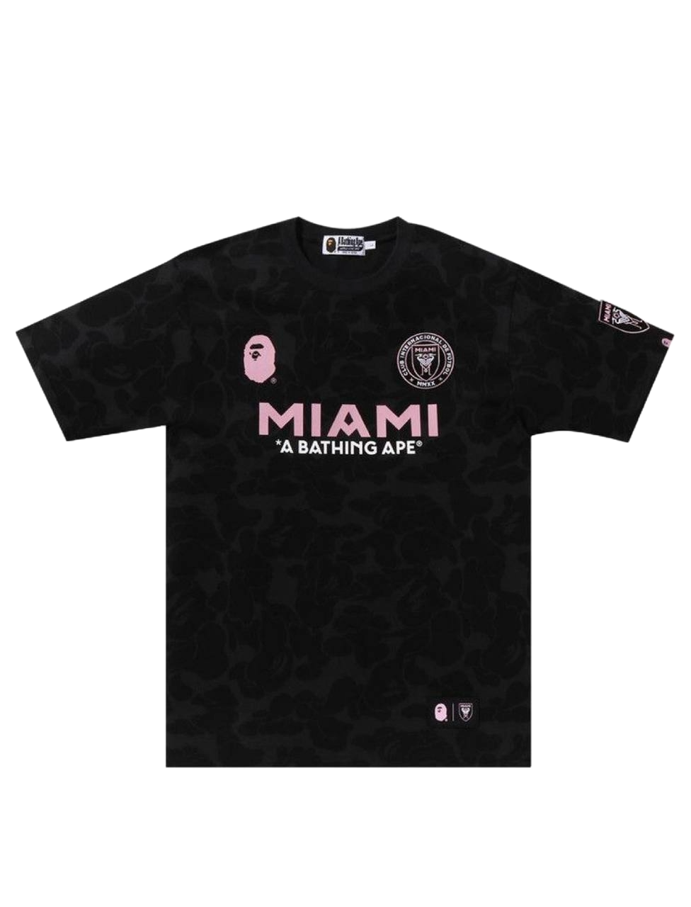 BAPE x Inter Miami CF Camo Black Tee