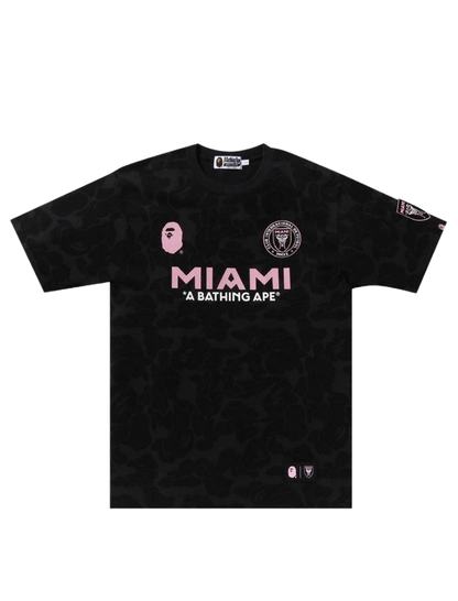 BAPE x Inter Miami CF Camo Black Tee