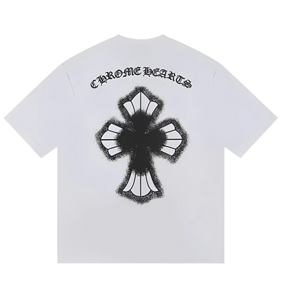 Chrome Hearts Embroidery Leather Cross Patch T-Shirt
