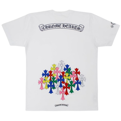 Chrome Hearts Multi Color Cross T-Shirt (White)
