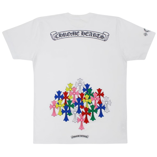 Chrome Hearts Multi Color Cross T-Shirt (White)