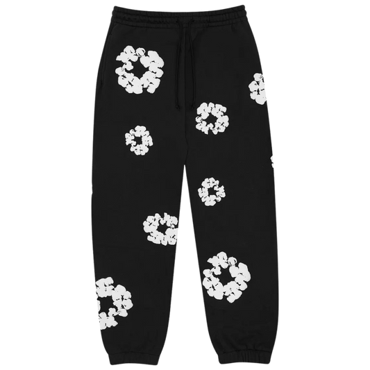 Denim Tears Cotton Wreath Sweatpants (Black/White)