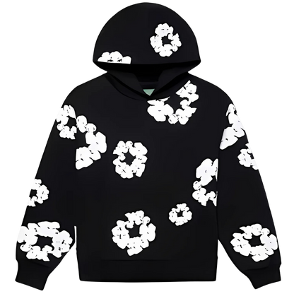 Denim Tears Black Cotton Hoodie (BLACK)