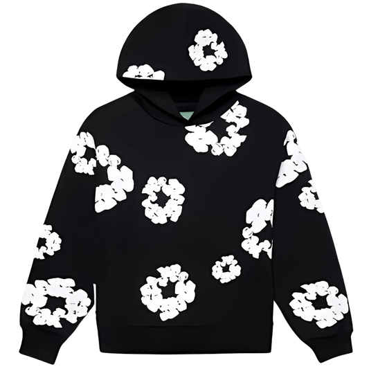Denim Tears Black Cotton Hoodie (BLACK)