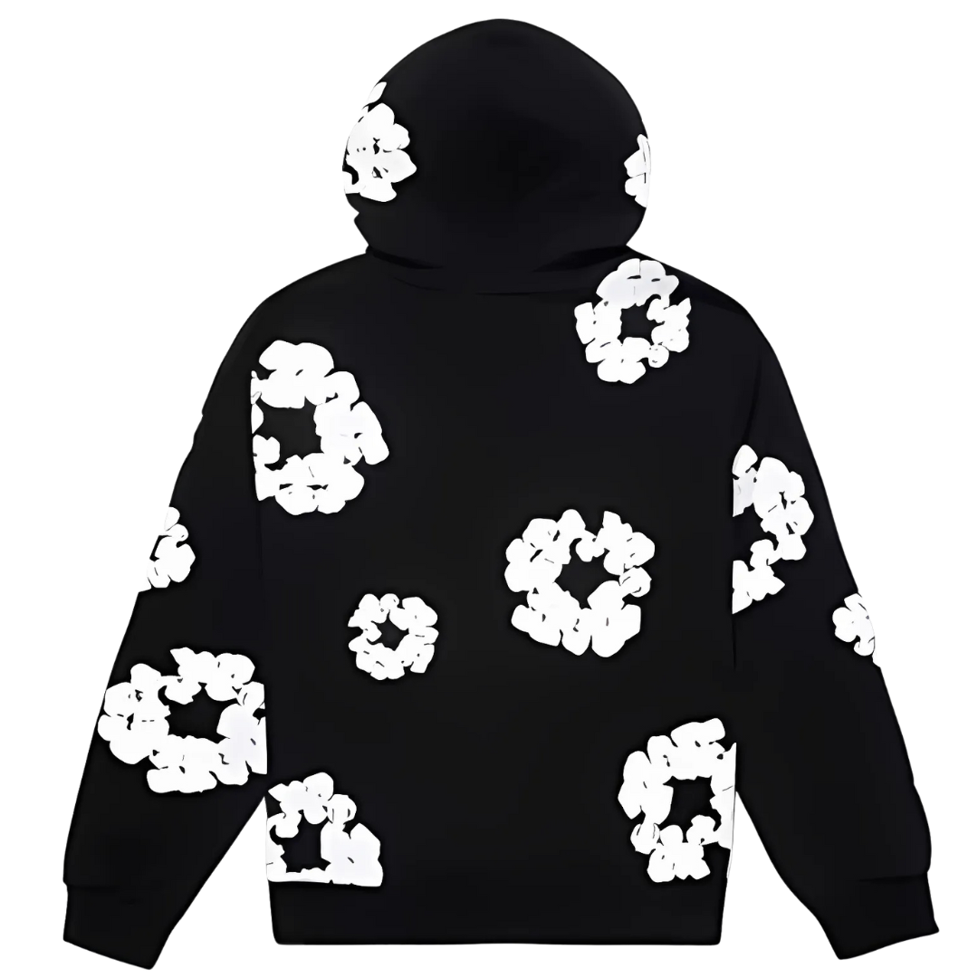 Denim Tears Black Cotton Hoodie (BLACK)
