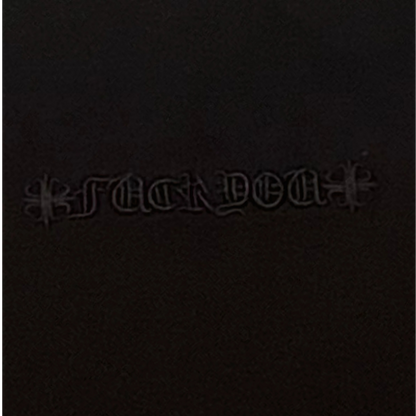 Chrome Hearts "Fuck You" Black Leather Cross T-Shirt