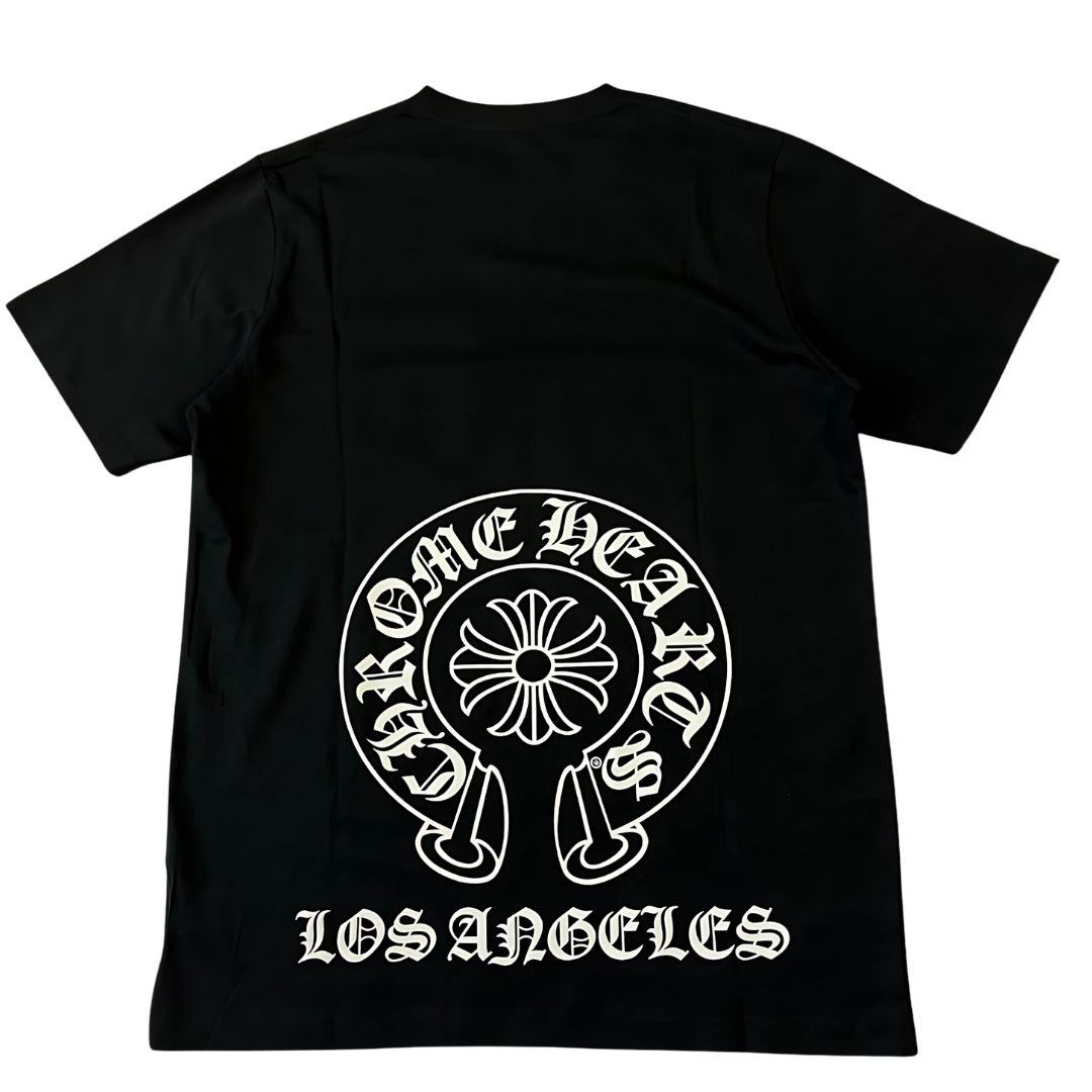 Chrome Hearts "Los Angeles" Horseshoe Pocket T-Shirt (Black)