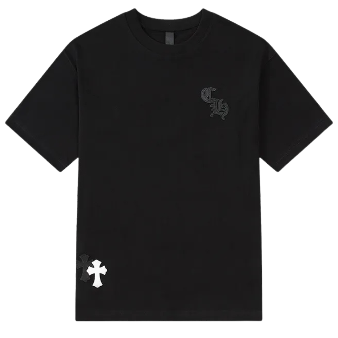 Chrome Hearts CH Leather Cross T-Shirt (Black)