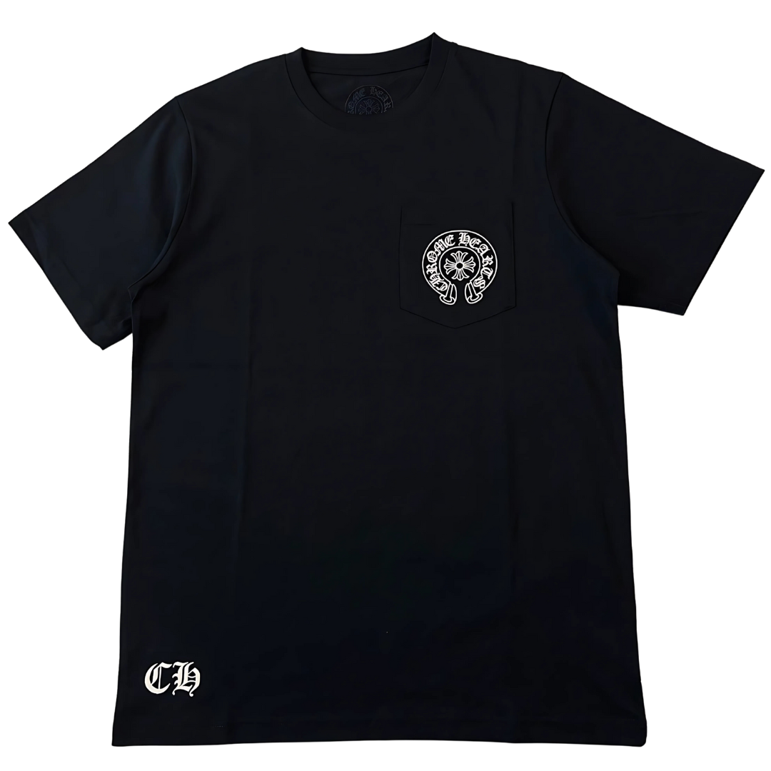 Chrome Hearts "Los Angeles" Horseshoe Pocket T-Shirt (Black)