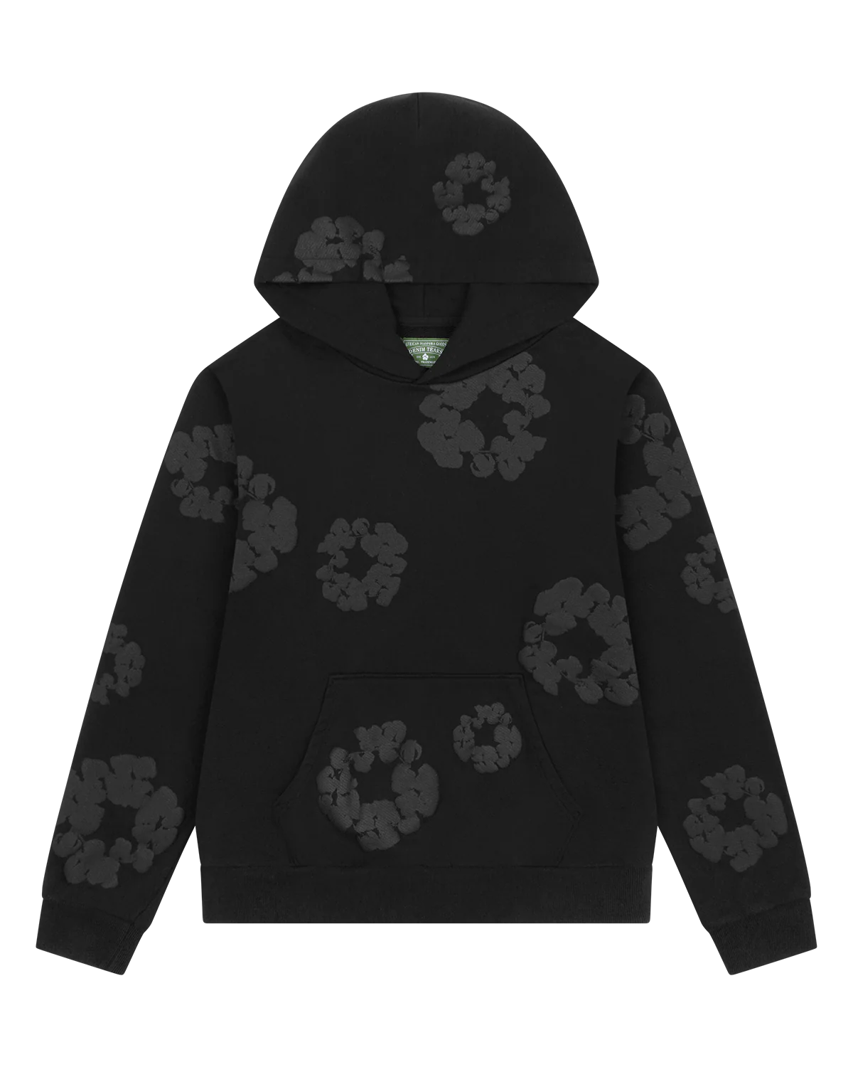 Denim Tears Cotton Wreath Hoodie (Black Monochrome)