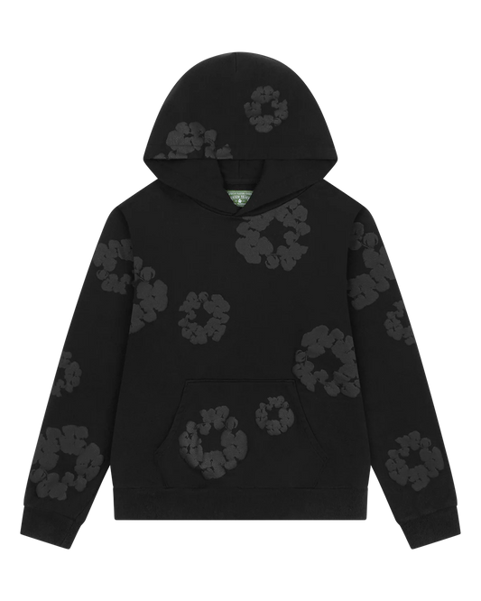 Denim Tears Cotton Wreath Hoodie (Black Monochrome)