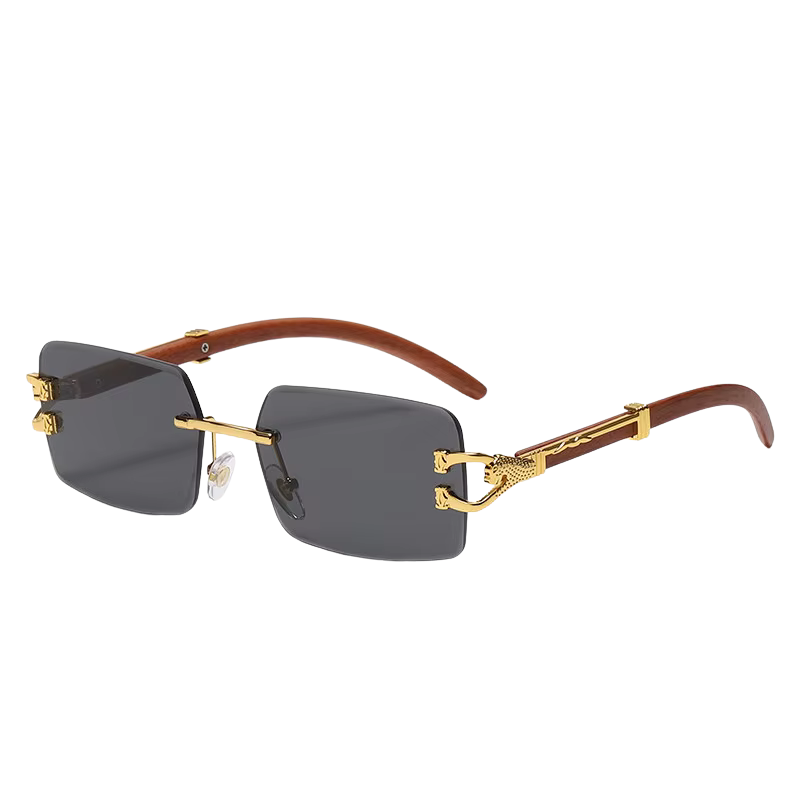 Cartier Wooden Gold Leopard Frames