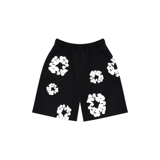 Denim Tears Cotton Wreath Shorts (Black/White)