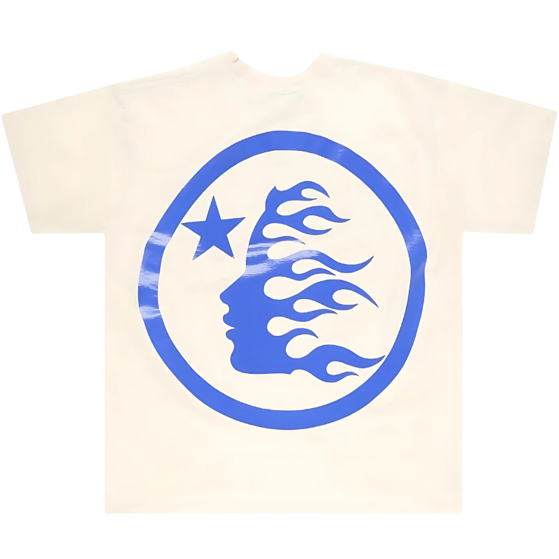 Hellstar Gel Sport Logo T-Shirt 'White/Blue'