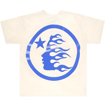 Hellstar Gel Sport Logo T-Shirt 'White/Blue'