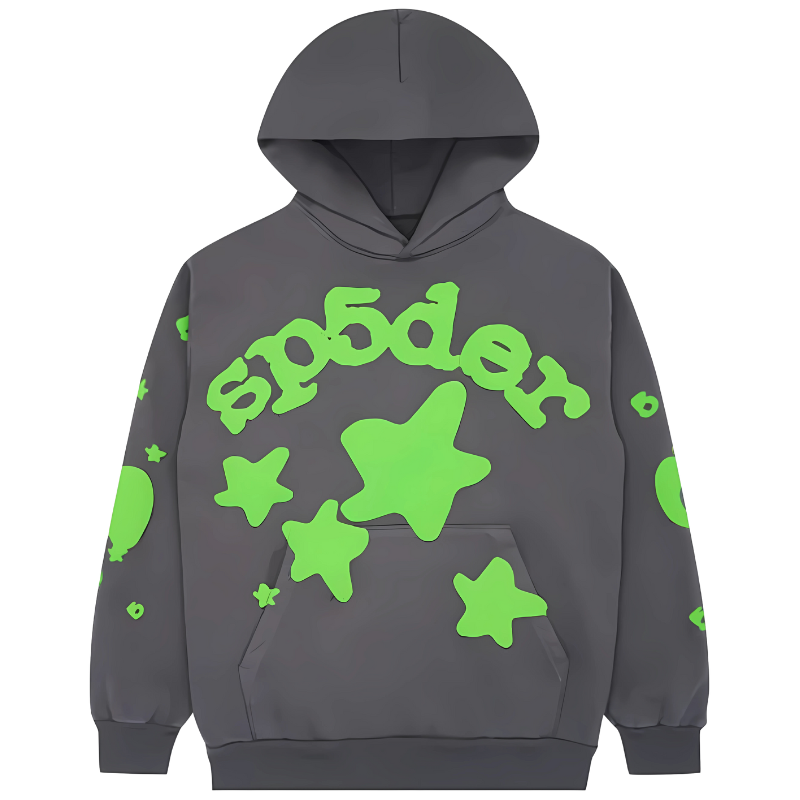 Sp5der Grey Slate Beluga Hoodie