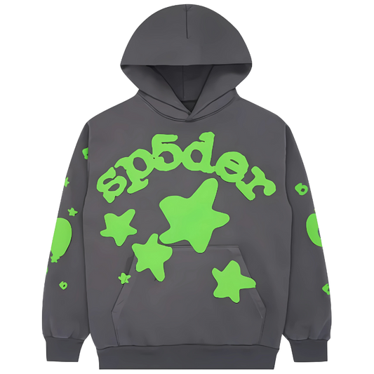 Sp5der Grey Slate Beluga Hoodie
