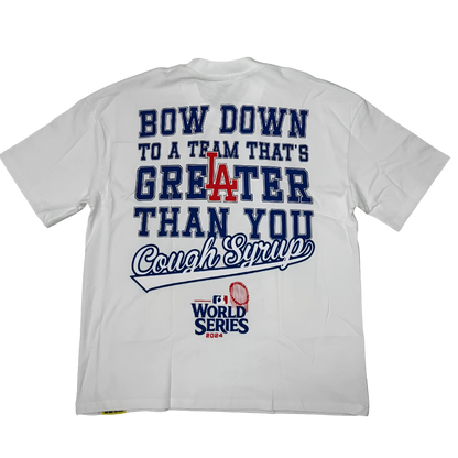 Awful Lot Of Cough Syrup Dodgers World Series T-Shirt (White)