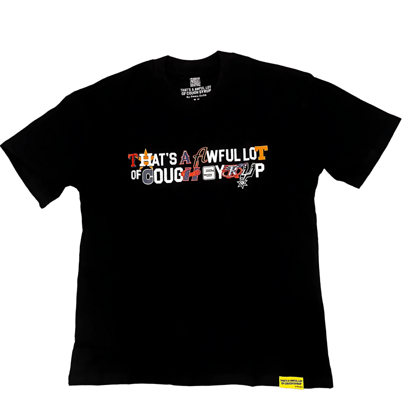 Awful Lot Of Cough Syrup Black Team T-Shirt