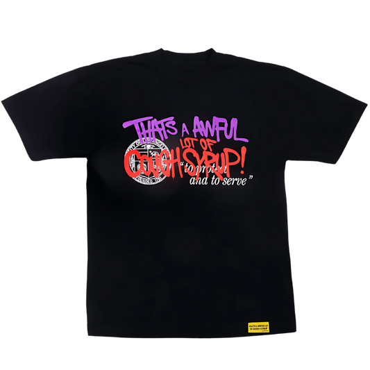 Awful Lot Of Cough Syrup Juiceman Black T-Shirt