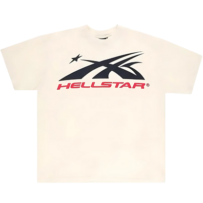 Hellstar Gel Sport Logo T-Shirt 'White/Red'