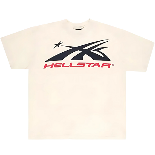 Hellstar Gel Sport Logo T-Shirt 'White/Red'