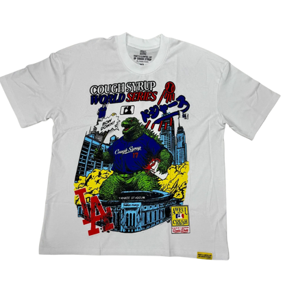 Awful Lot Of Cough Syrup Dodgers World Series T-Shirt (White)