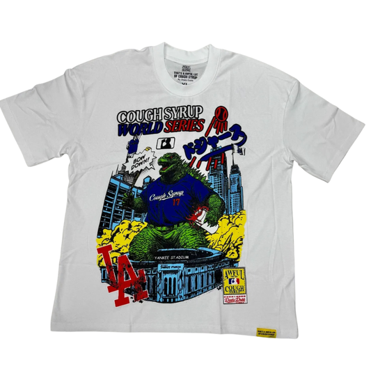 Awful Lot Of Cough Syrup Dodgers World Series T-Shirt (White)